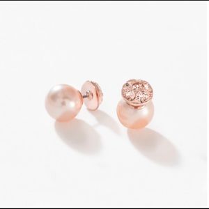 Touchstone Crystal Flip Side Blush Pearl Earrings